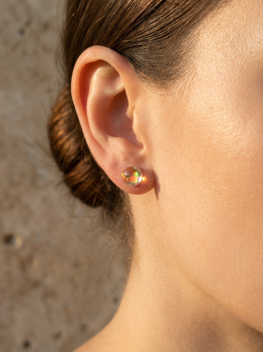 Handcrafted Iridescent Resin Studs