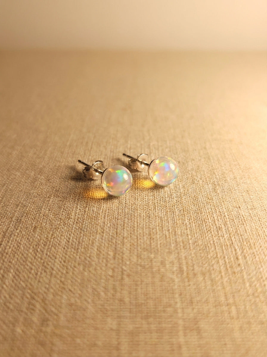 Handcrafted Iridescent Resin Studs