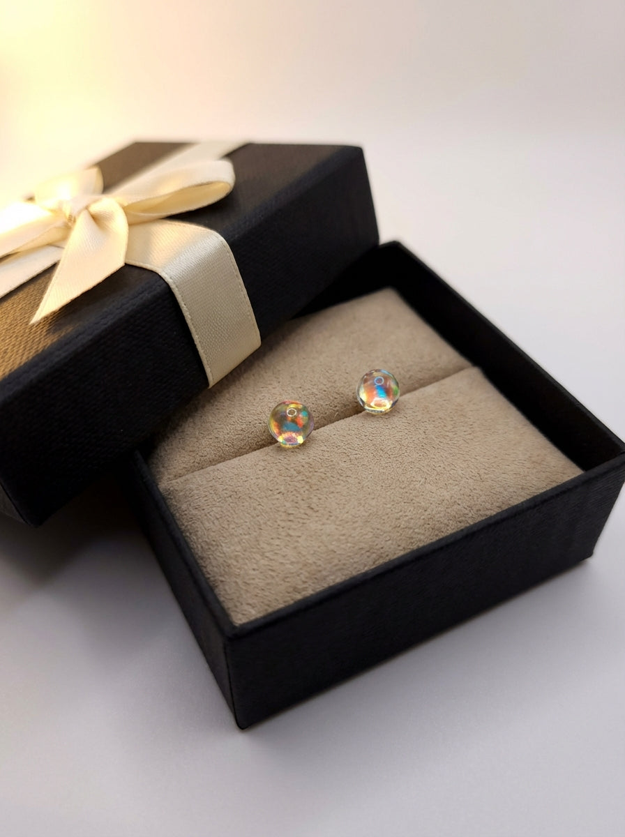 Handcrafted Iridescent Resin Studs